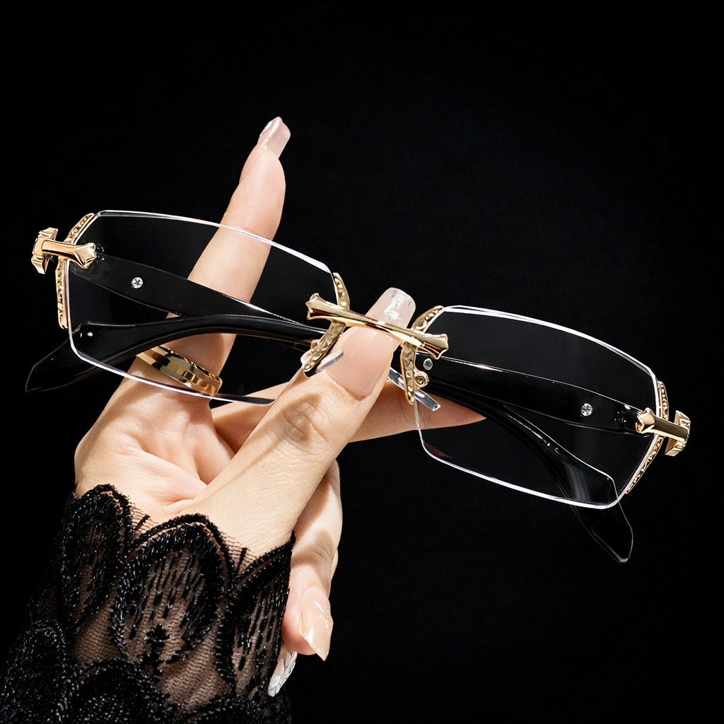 Urban Photochromic Frameless Anti-Blue Light Sunglasses