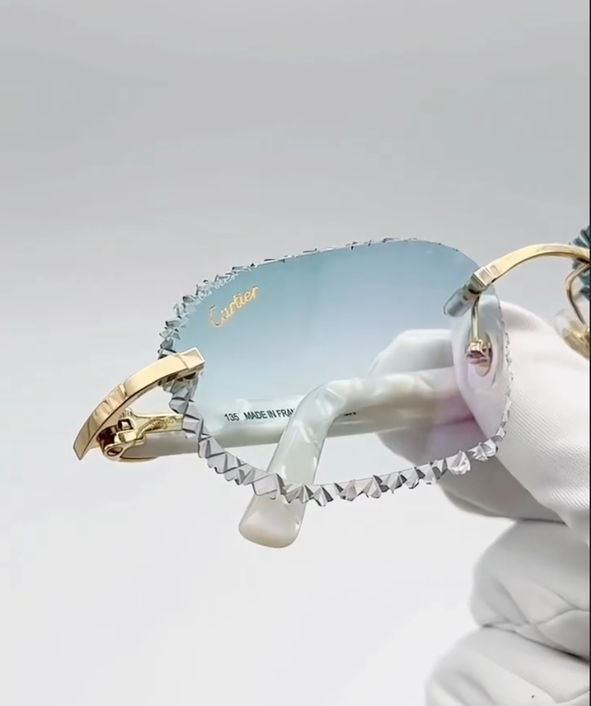 Urban FRED Rimless - Diamond Cut Lens Sunglasses