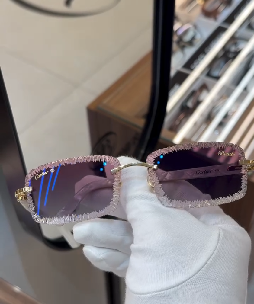 Urban FRED Rimless - Diamond Cut Lens Sunglasses VVip
