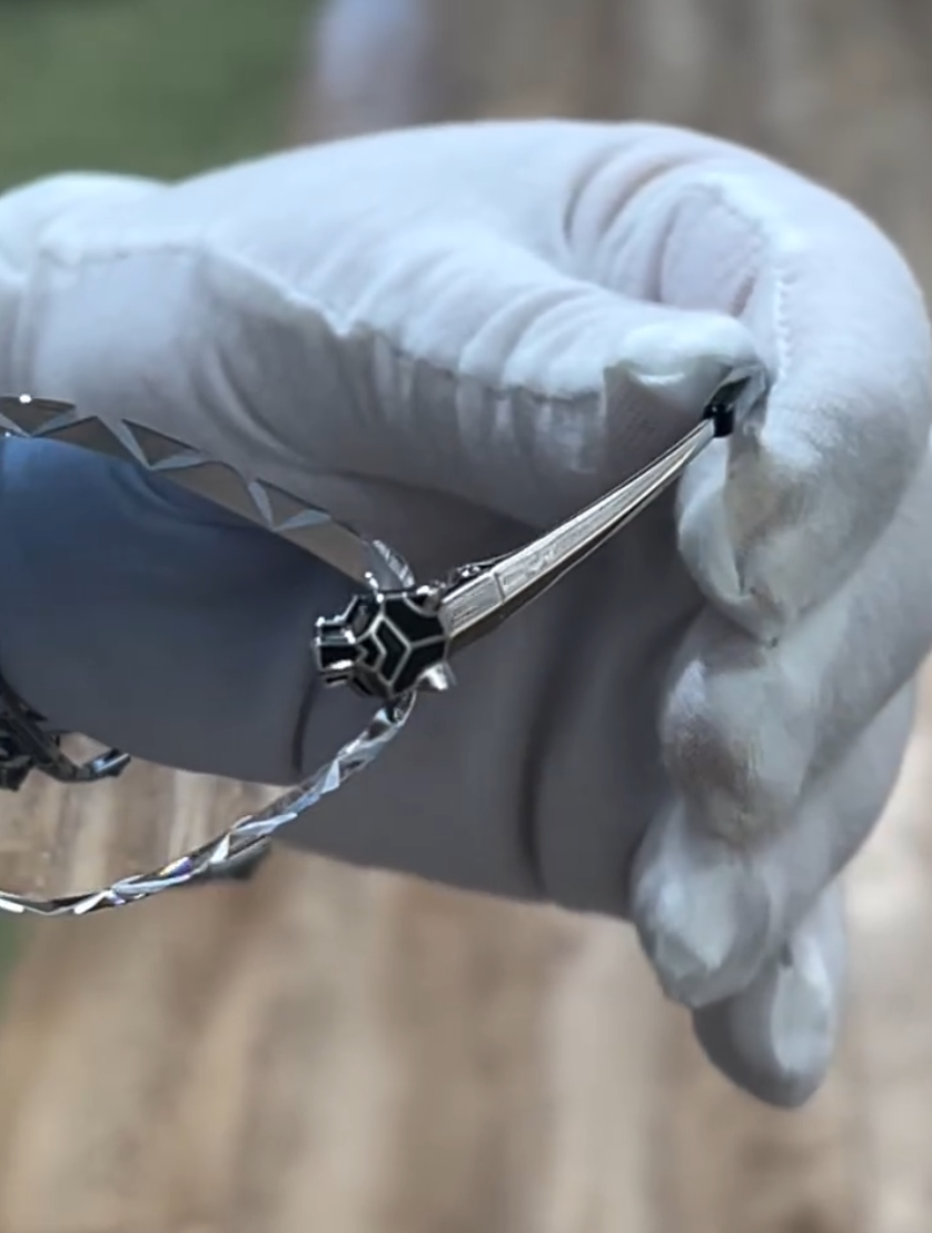 Urban Blue FRED Rimless - Diamond Cut Lens Sunglasses VVip