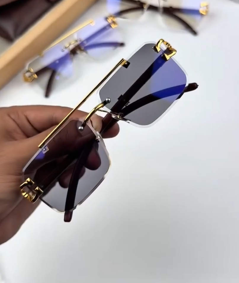 Urban 2 shade FRED Rimless - Diamond Cut Lens Sunglasses VVip