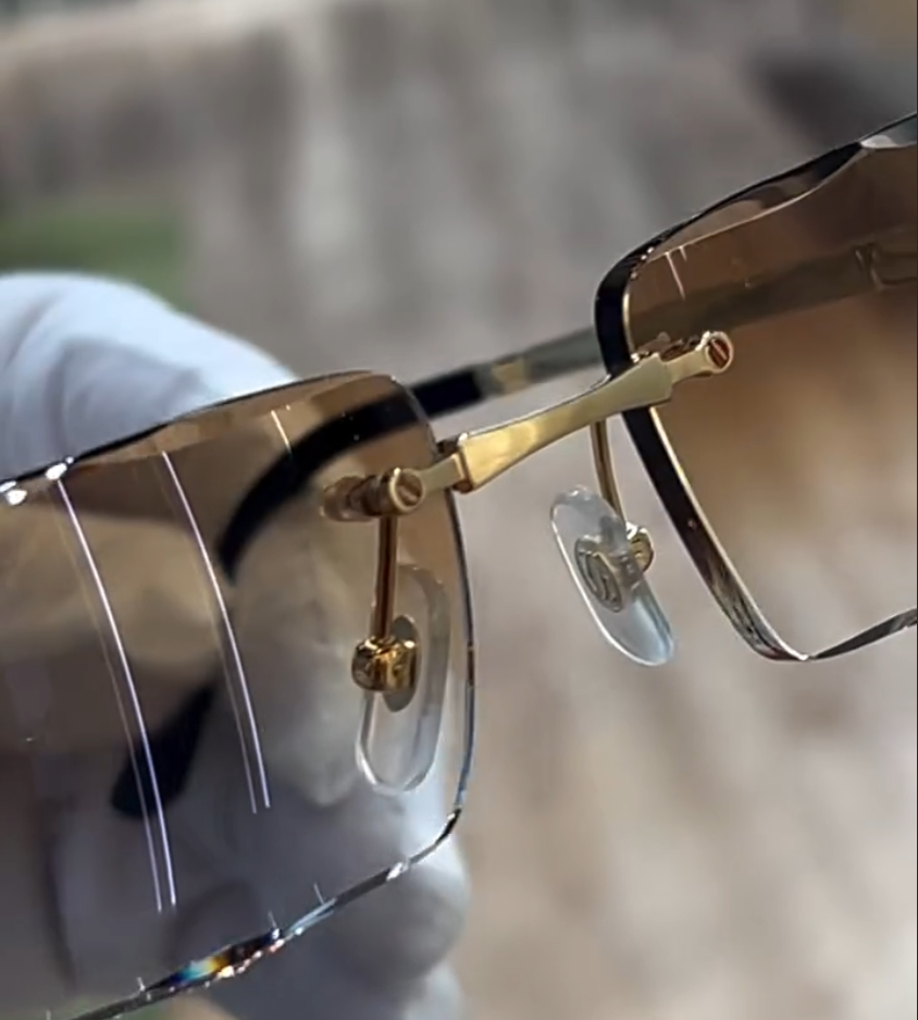 Urban FRED Rimless - Diamond Cut Lens Sunglasses VVip